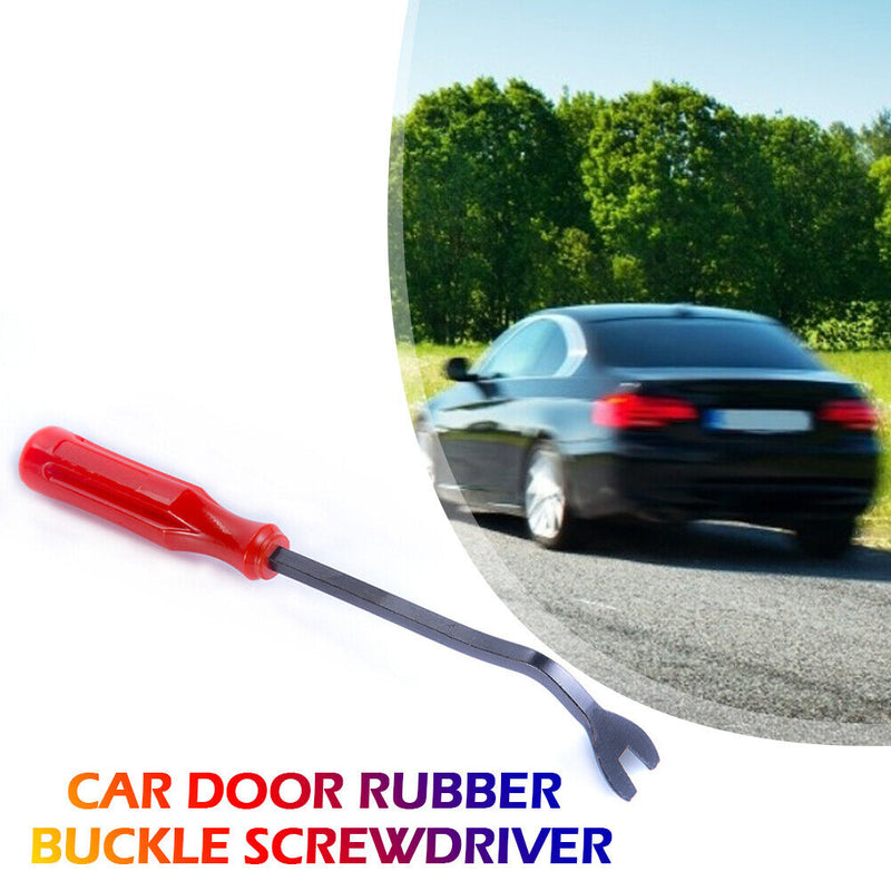 Car Door Panel Trim Clip Remover Plastic Fastener Upholstery Pry Tool Red 6 inch
