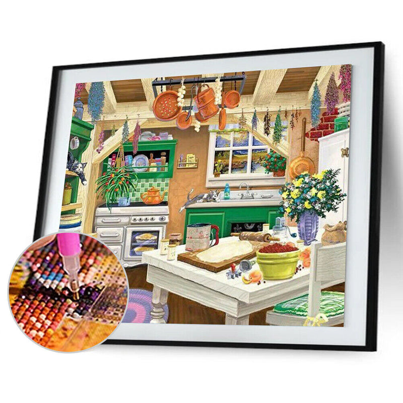 Full Round Drill Drawing Picture Kitchen Diamond Painting Living Room Ornam