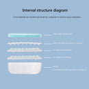 Ice Cube Tray with Lid Silicone Ice Maker Mold Bar Kitchen Tools (Blue) Newly