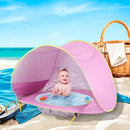 Portable Kids Baby Games Beach Tent Build Outdoor Swimming Pool (Pink)
