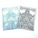 Metal Steel Cutting Dies Lace Fence Door Frame Scrapbookind DIY Stencil T5 E6B4