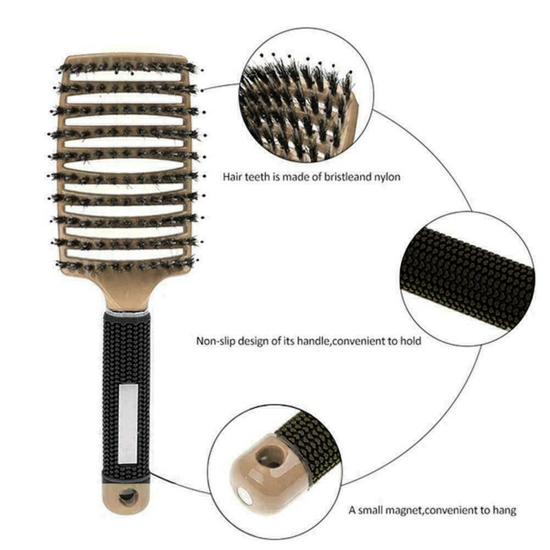 1pcs Bristle Hair Massage Comb Styling Hair Brush Detangling L0X6 Brush Z2Z1