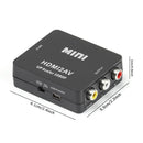 Durable Full HD Video 1080P Mini Converter Adapter HDMI to 3 RCA CVBS Connector