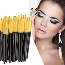 100Pcs Disposable Eyelash Brush Mascara Wands Applicator Spoolers (Yellow) Newly