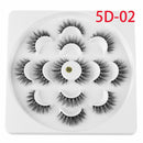 Fluffy Handmade 5D Mink Hair Eye Lashes Extension Thick Cross False Eyelashes
