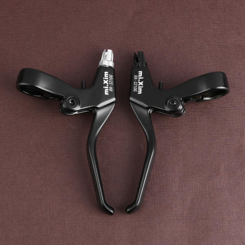 1 Pair Aluminum Bicycle Brake Levers Mountain Bike Brake Handles(Black) Newly