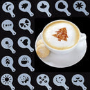 16pcs Plastic Coffee Milk Gift Stencil Template Mold Coffee Decorative Tool
