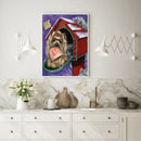 Full Drill Mosaic Craft Picture DIY Snow Dog Rhinestone Diamond Painting Poster