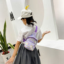 Cute Cartoon Print Chest Bag Children Hats Nylon Messenger Bags (Purple)