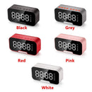LED Mirror FM Radio MP3 Alarm Clock Digital Wireless Clocks with Speakers