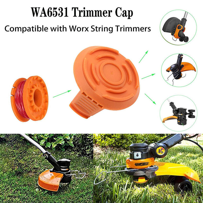 Weedeater Spool Cap with Worx WA0010 Trimmer Line Worx Replacement Spools