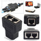 RJ45 Splitter Adapter 1 to 2 Dual Female Port CAT5/CAT 6 LAN Ethernet Sock