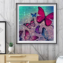 Full Square Drill Mosaic Poster 5D DIY Diamond Painting Color Butterfly Kit
