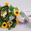 Flowers Cane Sunflower Rattan Garland Sunflowers Vine Simulation Flower