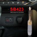 6.35mm Male to 3.5mm Female Plug with 3.5mm Screw Jack Headphone Audio Adapter