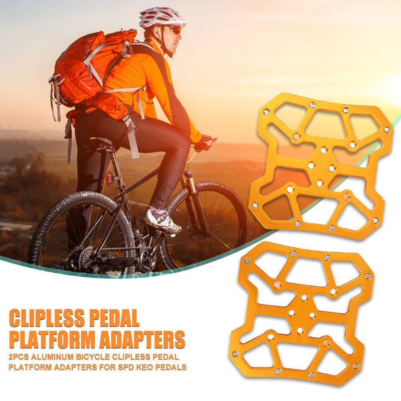 2x SPD KEO Bicycle Pedal Platform Aluminum Adapters Universal for MTB Road Bike
