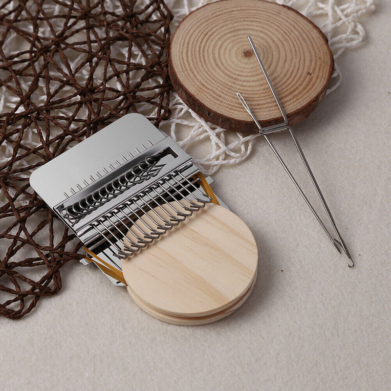 Wood Small Loom Mender Clothes Mending Weave Darning Machine (14 Needles) Newly