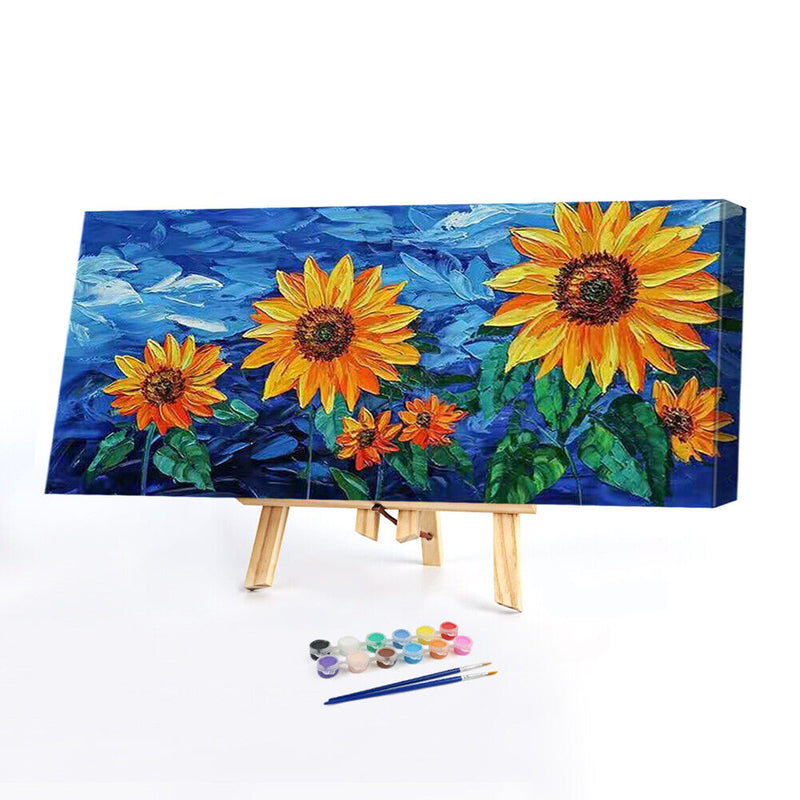 DIY Acrylic Paint by Numbers Beautiful Flower Coloring Drawing Gift Home Deco