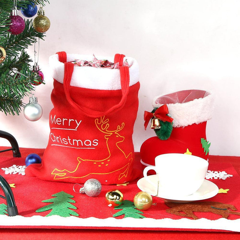 Cute Christmas Tree Decor Santa Claus Candy Bag Home Party Gift Bag