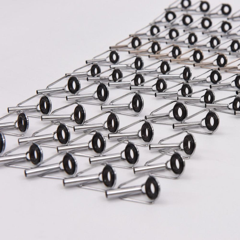 80Pcs Fishing Rod Guide Guides Tip Set Repair Kit with Fish Box Newly