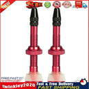 2pcs 40mm MTB Road Bike Extender Valves Tubeless Presta Valve Core (Red) Newly