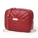 Fashion Small Crossbody Shoulder Handbags Women Leather Solid Color Chain Bags