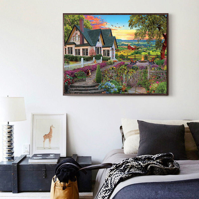 5D DIY Full Drill Diamond Painting Scenery Cross Stitch Embroidery Mosaic Craft