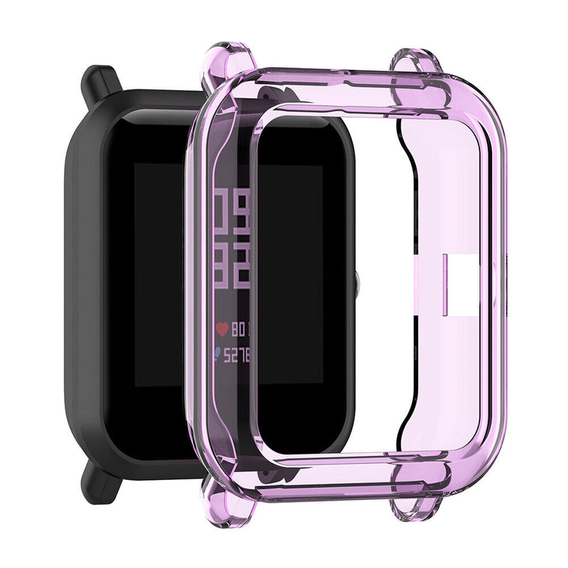 Soft TPU Protective Case Cover Shell for Amazfit Bip S Smartwatch (Purple) Newly