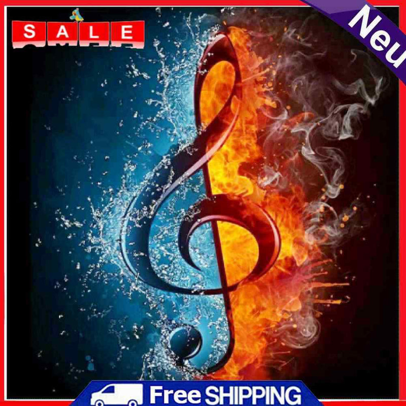 5D DIY Full Drill Diamond Painting Musical Note Embroidery Mosaic Needlework Kit