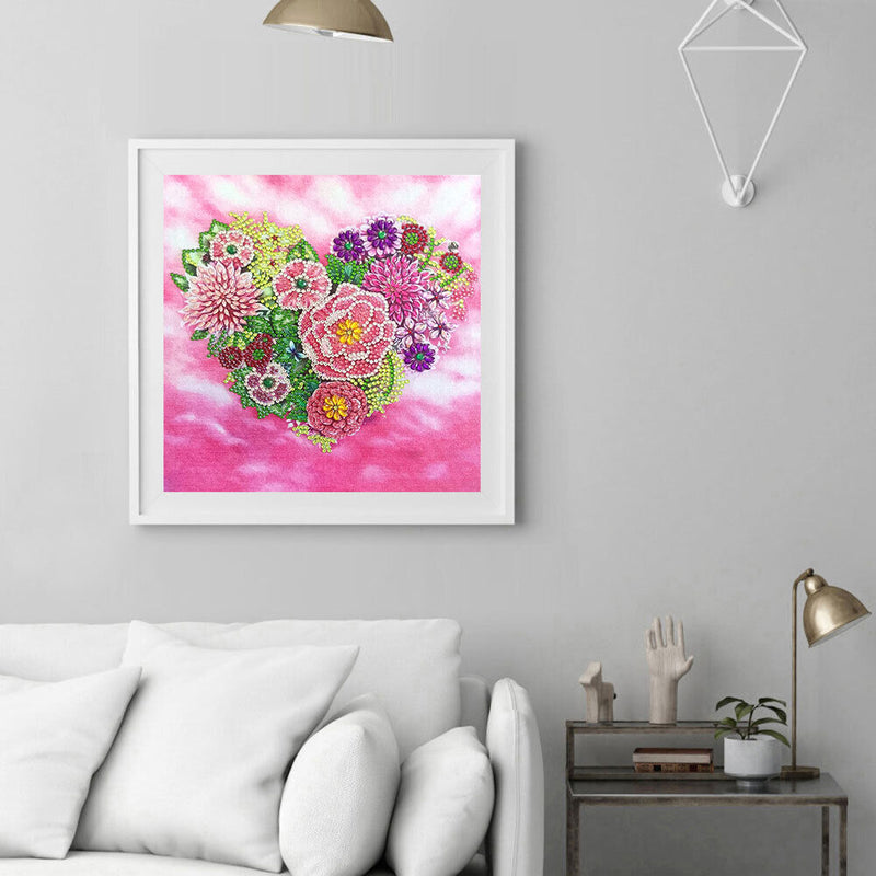 Diamond Painting Kit Heart Partial Special Shape Drill Rhinestone DIY Wall Art