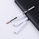 Double-Ended Nail Pen Poly Nail Gel Brush Picker Stainless Steel (White) Newly