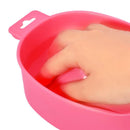 Nail Art Hand Wash Remover Soak Plastic Bowl Nail Bath Manicure Tool(Pink)