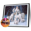 5D Diamond Painting Kit Snowy Man and Bears Full Round Drill DIY Wall Art Crafts