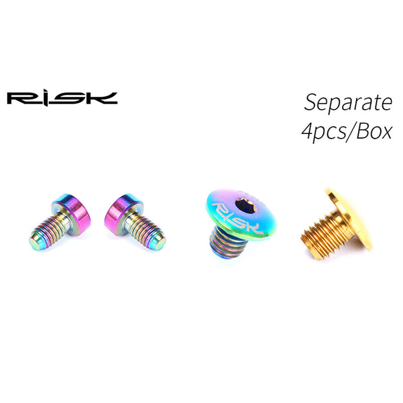 RISK 4x Bike Hydraulic Brake Bolt Cylinder Fix Screw (Colorful Separate)