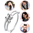 Single Coil Opening Ring Balls Anti Stress Peace Ring Jewellry Gift for Gir