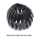 Women Bun Hair Claw Expanding Ponytail Buckle Bird Nest Hair Clip (Black)