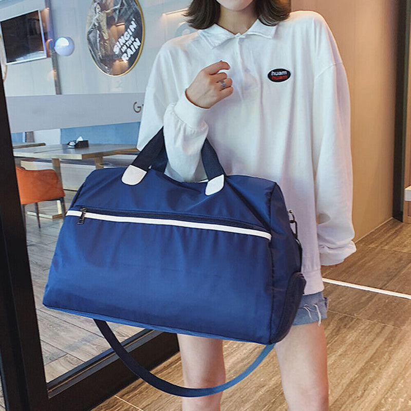 Fashion Women Yoga Fitness Waterproof Messenger Bag Luggage Handbag (Blue)l