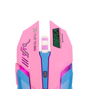 2.4GHz Wireless Optical Mouse 2400DPI Adjustable Mute Gaming Mice (Pink)