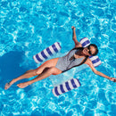 PVC Water Hammock Float Lounger Pool Inflatable Recliner Chair (Dark Blue) Newly