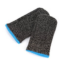 2pcs 24-Stitch Mobile Game Finger Cover Anti-Sweat Anti-Skid (Black Blue) Newly