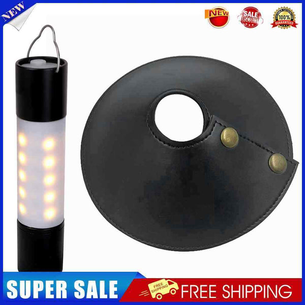 Portable Hanging Flashlight + PU Lampshade Cover Camping Tent Night Lamps