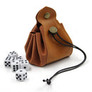 PU Leather Dice Bag Pouch with Drawstring Coin Purse DND Dice Storage Bags