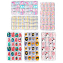 Christmas Nail Manicure Tips Self Adhesive Kids False Nails Full Cover Press On