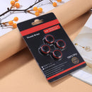 4pcs Silicone Joystick Analog Thumbstick Grip Cover for PS4 (Black + Red)