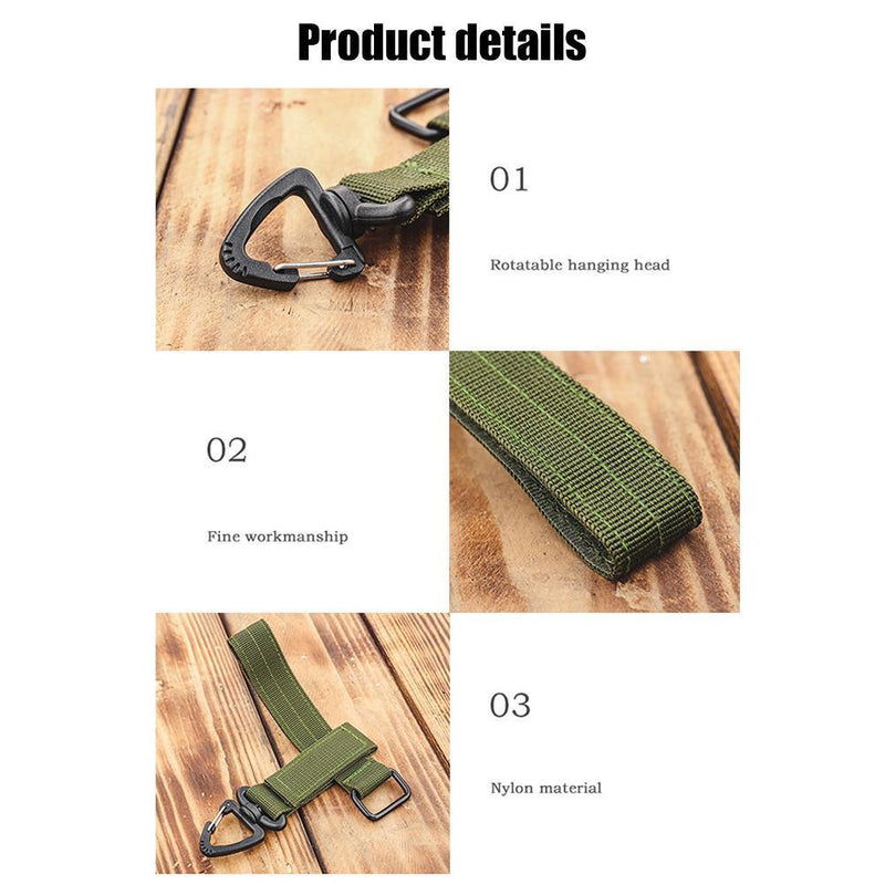2x Outdoor Gloves Storage Buckle Climbing Rope Hanging Buckles (Army Green)