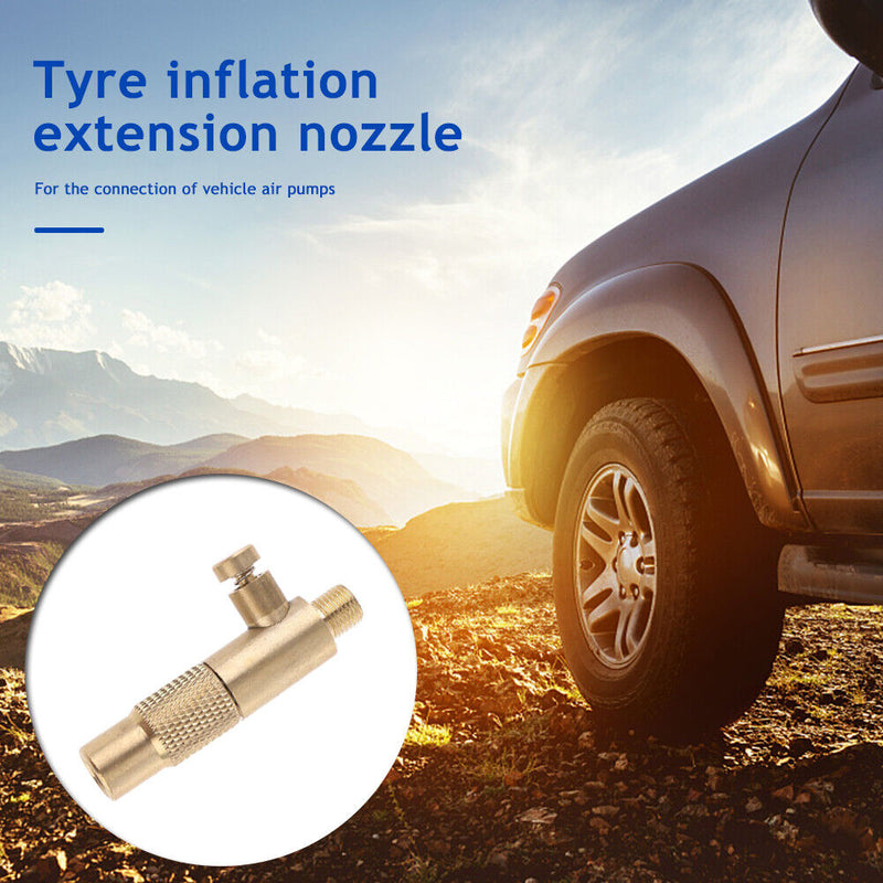 Brass Car Tire Inflator Valve Stem Connector Pump Chuck Adapter with Deflate