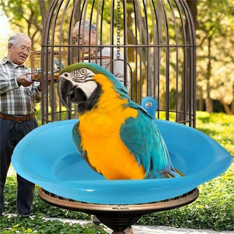 With Mirror Home Hamper Parrot Bathtub Pet Supplies Bath Basin Bird Cage