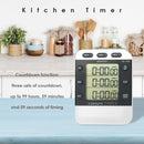 Square 3-way Kitchen Timer Countdown Cooking Alarm Temporizador Home Supply