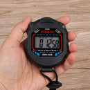 Waterproof With Strap Chronograph Digital Timer Time Counter LCD Stopwatch