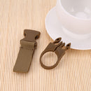 Portable Outdoor Hiking Nylon Webbing Bottle Holder Buckle Clip(Khaki)